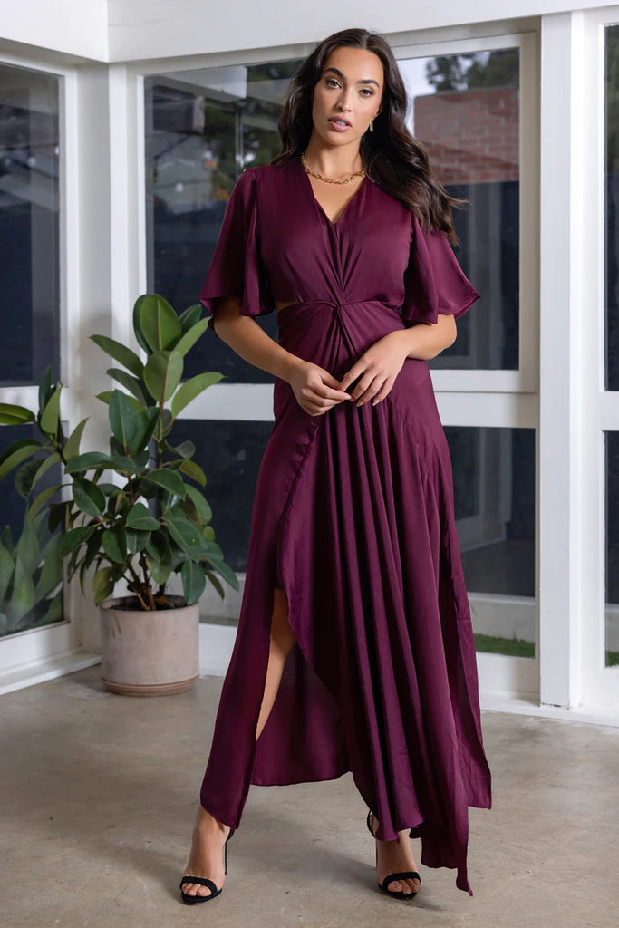 Bishop & Young Crimson Harper Cutout Maxi Dress