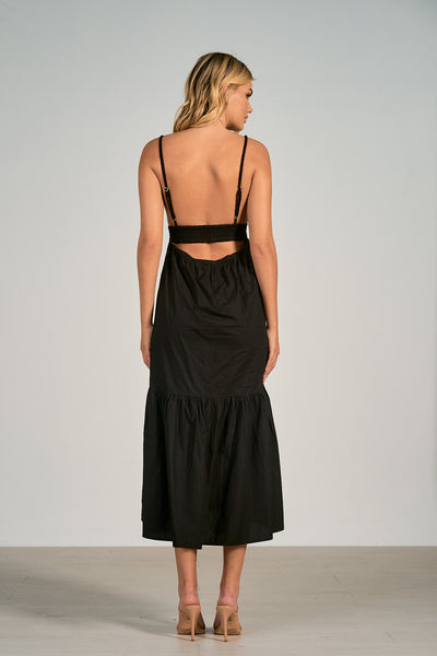 Elan Black Beverly Midi Dress