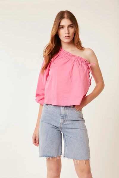 Deluc Asymmetric Off the Shoulder Blouse