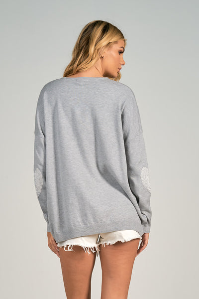 Elan Heather Grey Tori Sweater