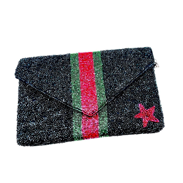 Treasure Jewels Black G Clutch