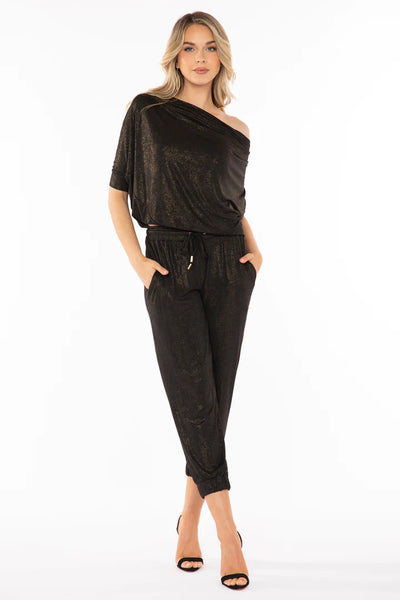 Bishop + Young Black Nocturnal Shimmer Joggers