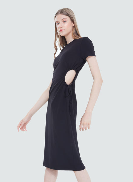 Black Tape Black Cutout Knit Dress