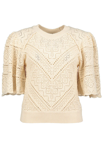 Bishop + Young Cream Eva Pointelle Sweater