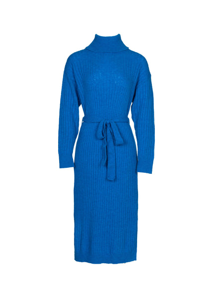 FRNCH Cobalt Blue Turtleneck Sweater Dress