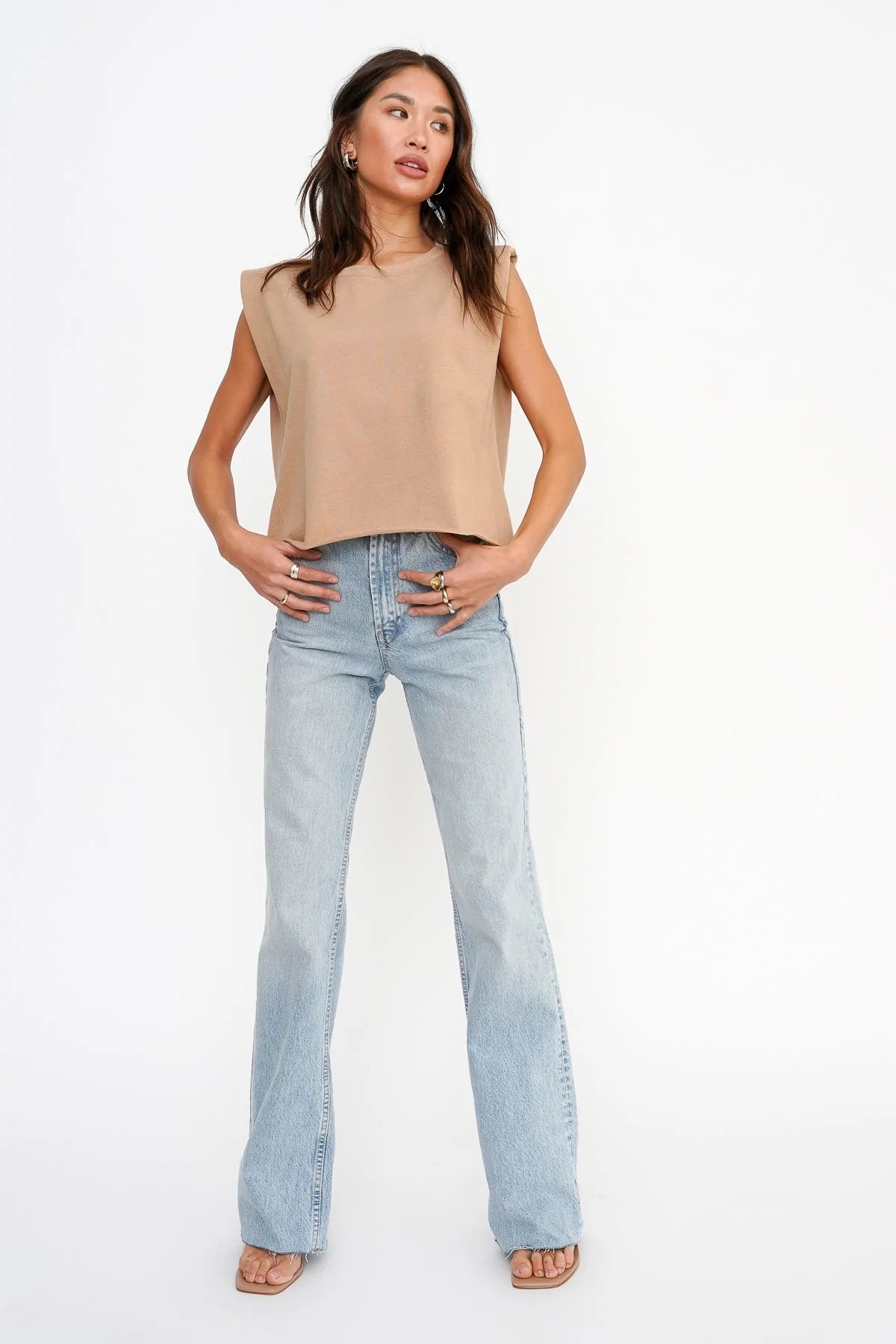 Project Social T Padded Muscle Top