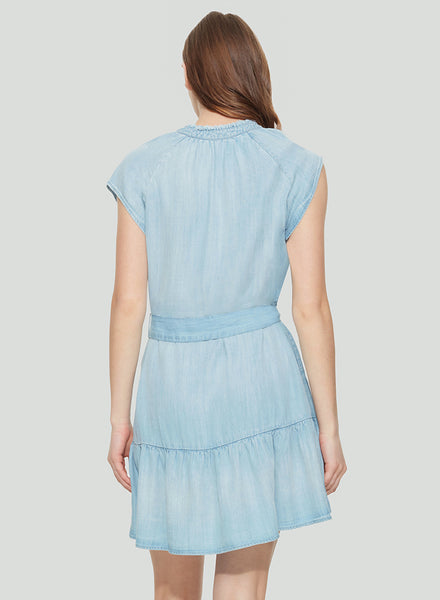 Dex Light Blue Wash Tencel Dress
