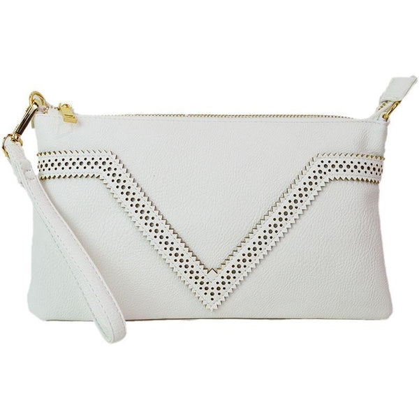 Lattice V-Front Crossbody Purse