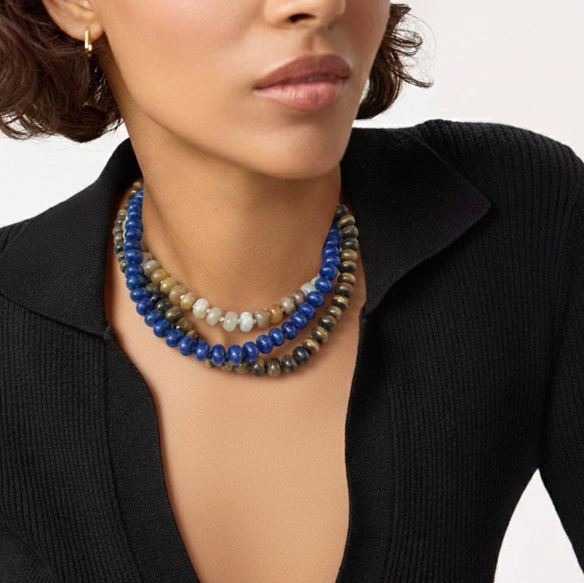 Refined Stone Bead Necklace