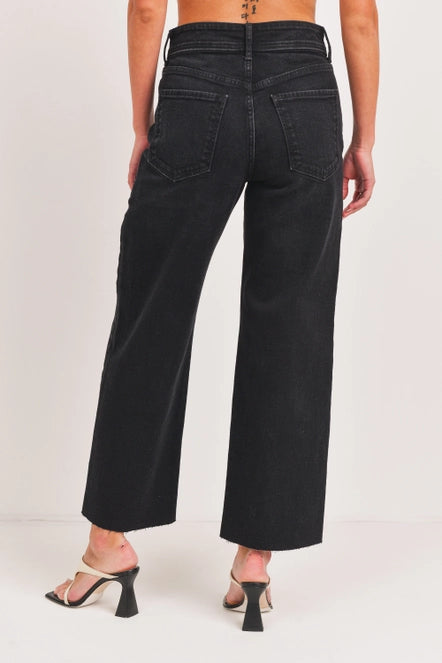 Just Black Denim Black Wide Leg Utility Jean