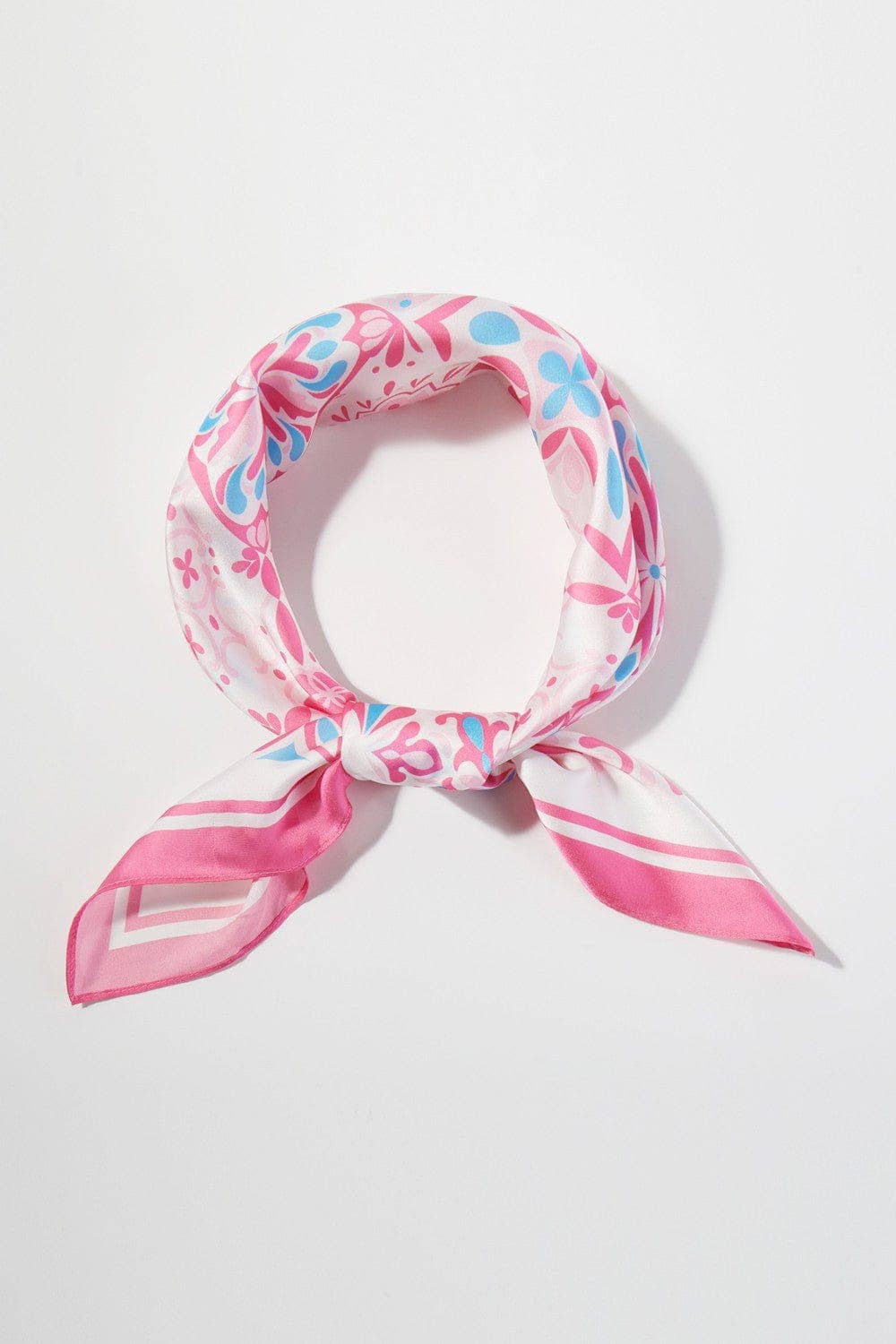 Garden Tile Mosaic Print Bandana Scarf