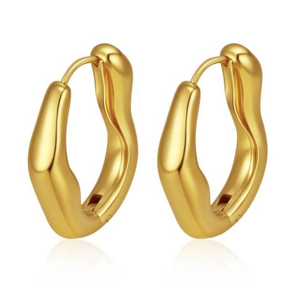 18K Stainless Steel U-Shape Hoop Earrings