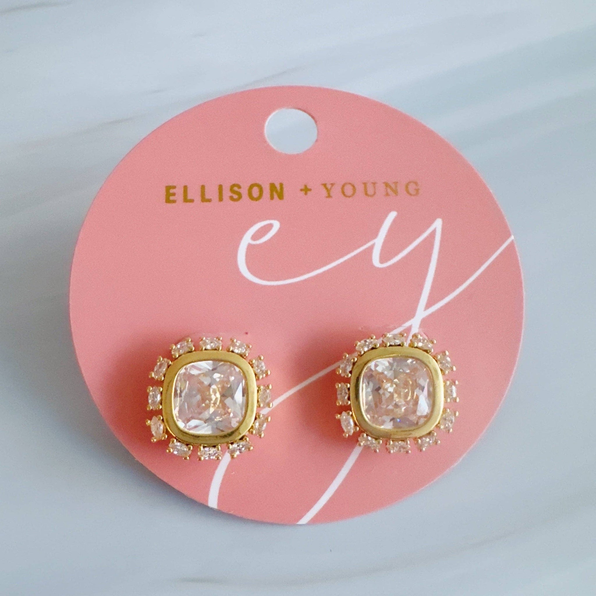 Luminous Crown Stud Earrings