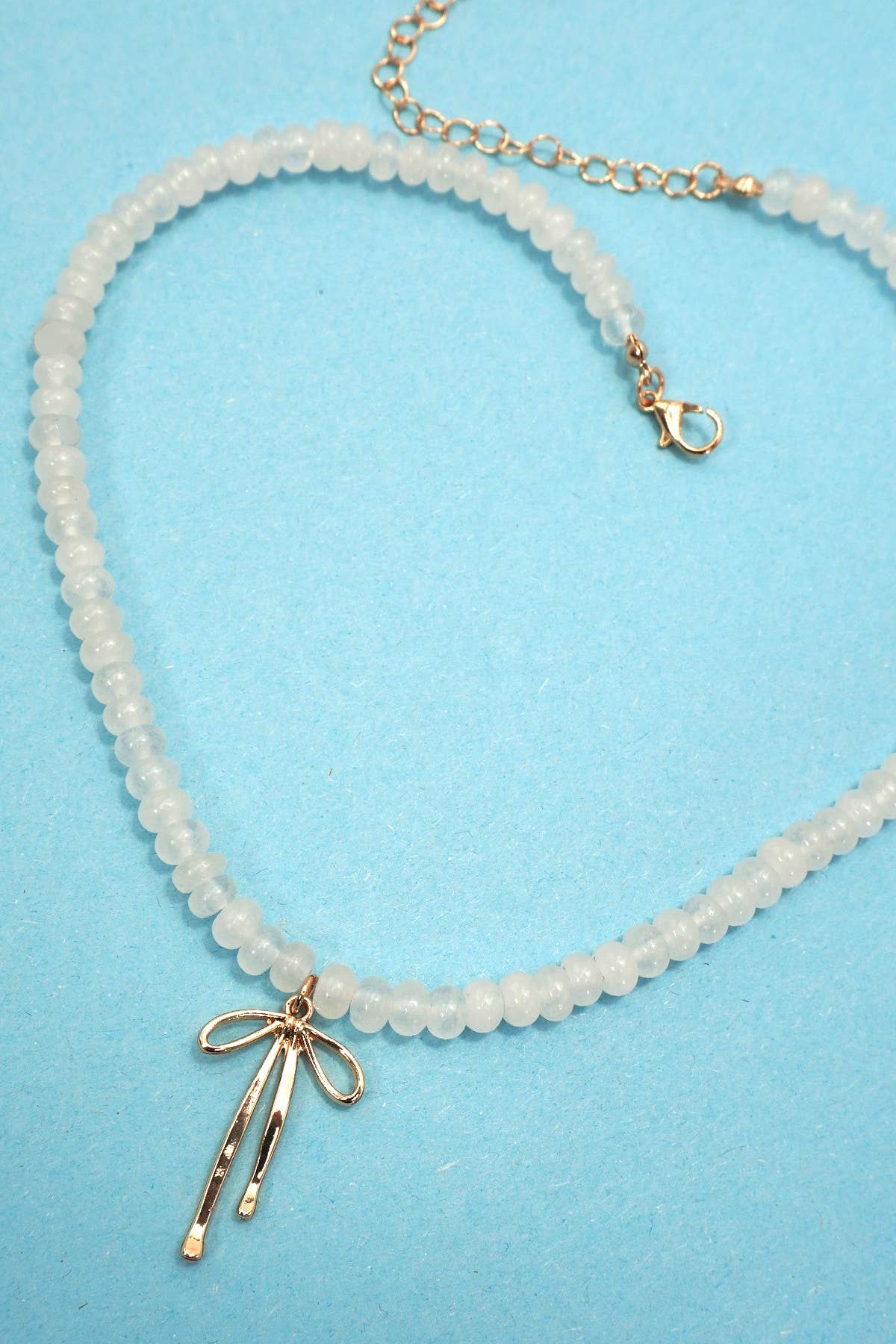 Natural Semi Precious Stone Beaded Charm Necklace