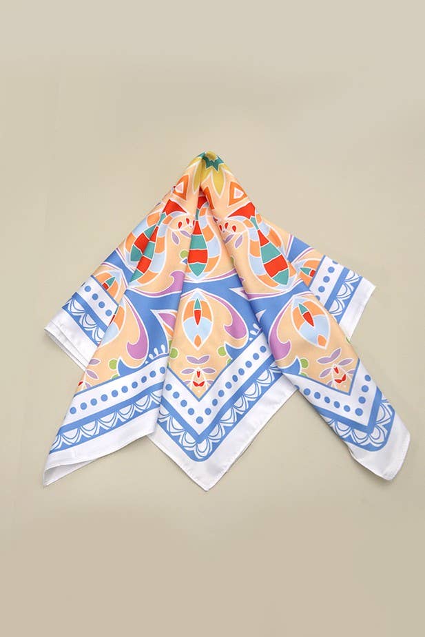 Tribal Print Silky Bandana Scarf