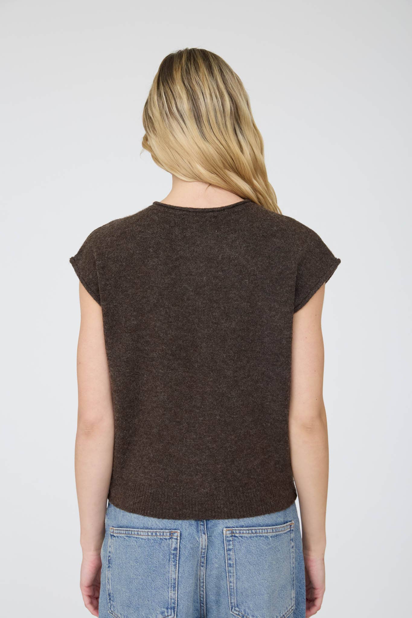 Button-Front Knit Vest