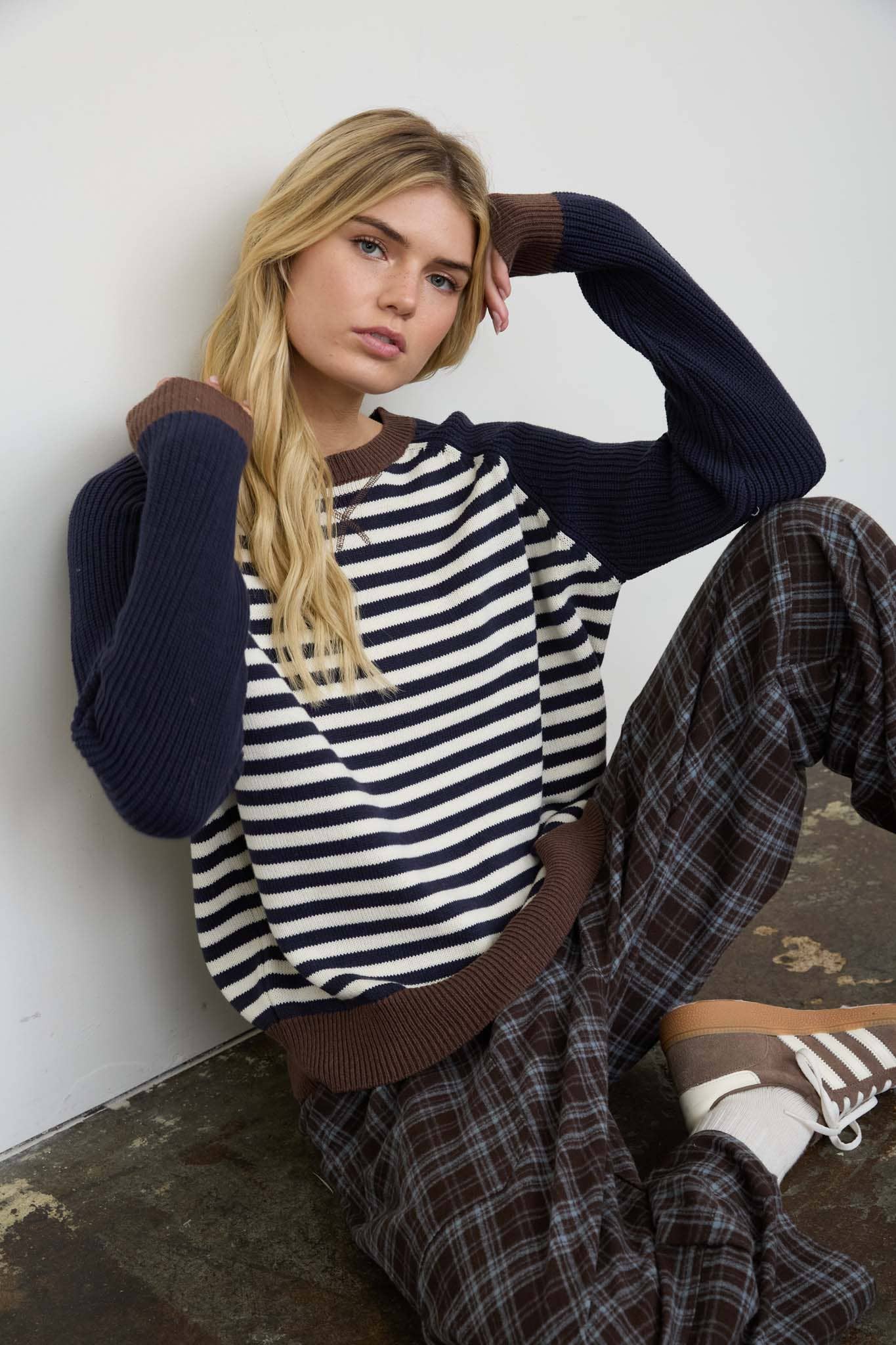 Striped Colorblock Sweater