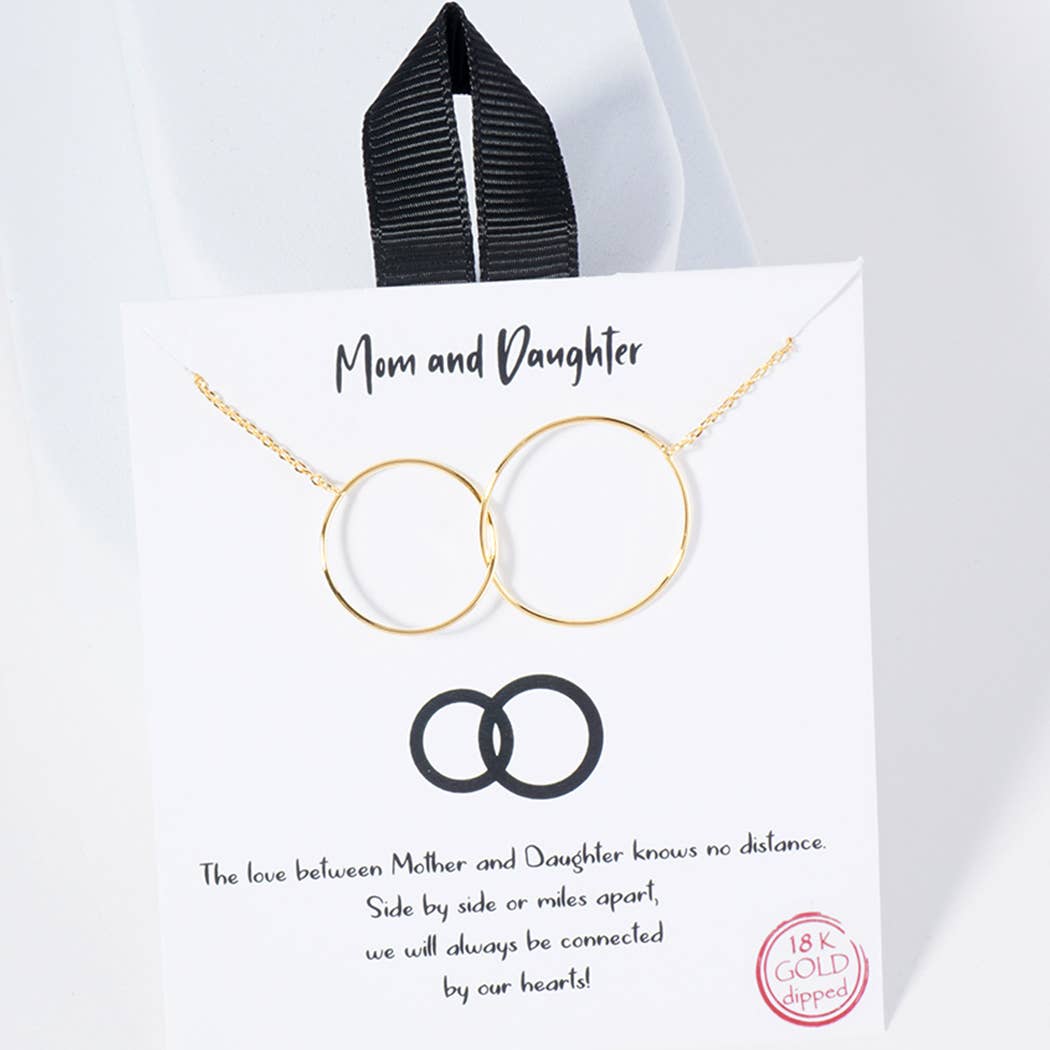 Gold-Dipped Mom&Daughter Necklace
