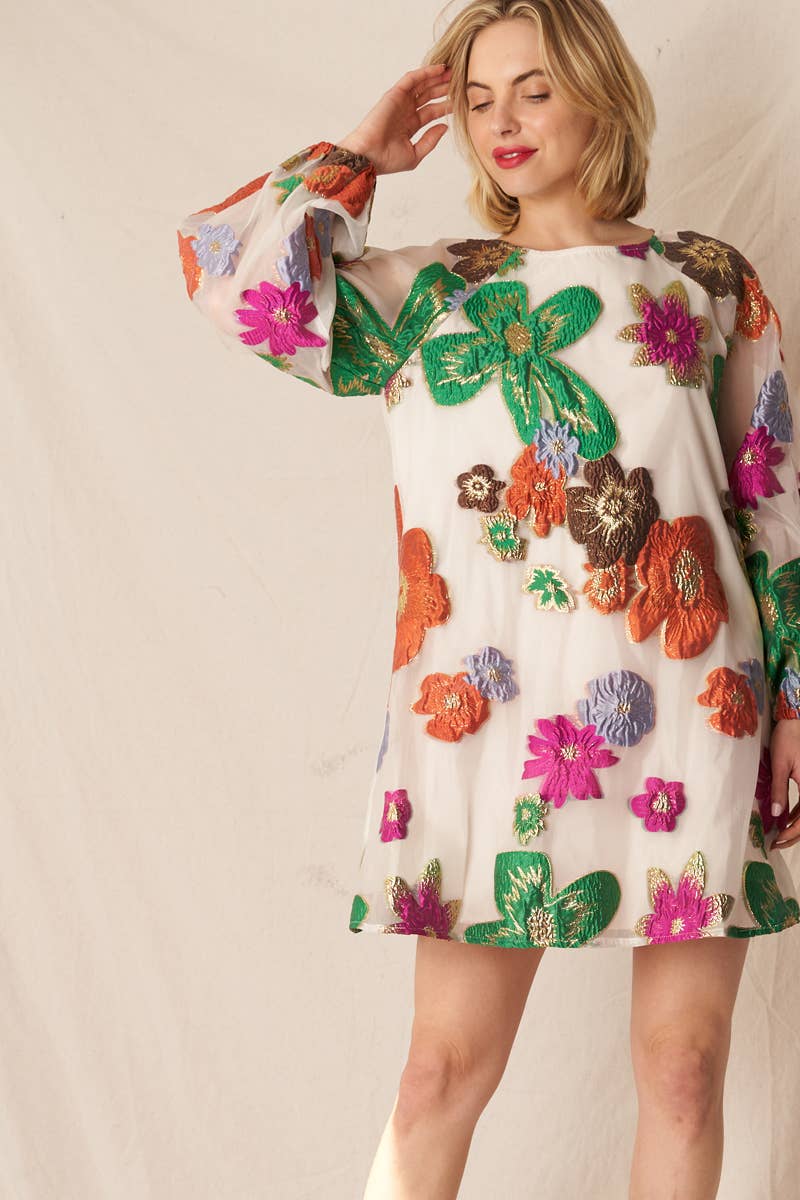 bubble sleeve organza mini dress Bubble Short Sleeve Organza Bridal Mini Dress by She + Sky Hometown Heritage Boutique