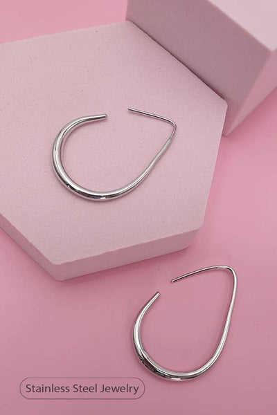 18K Stainless Steel Waterproof Tarnish Free Hoops