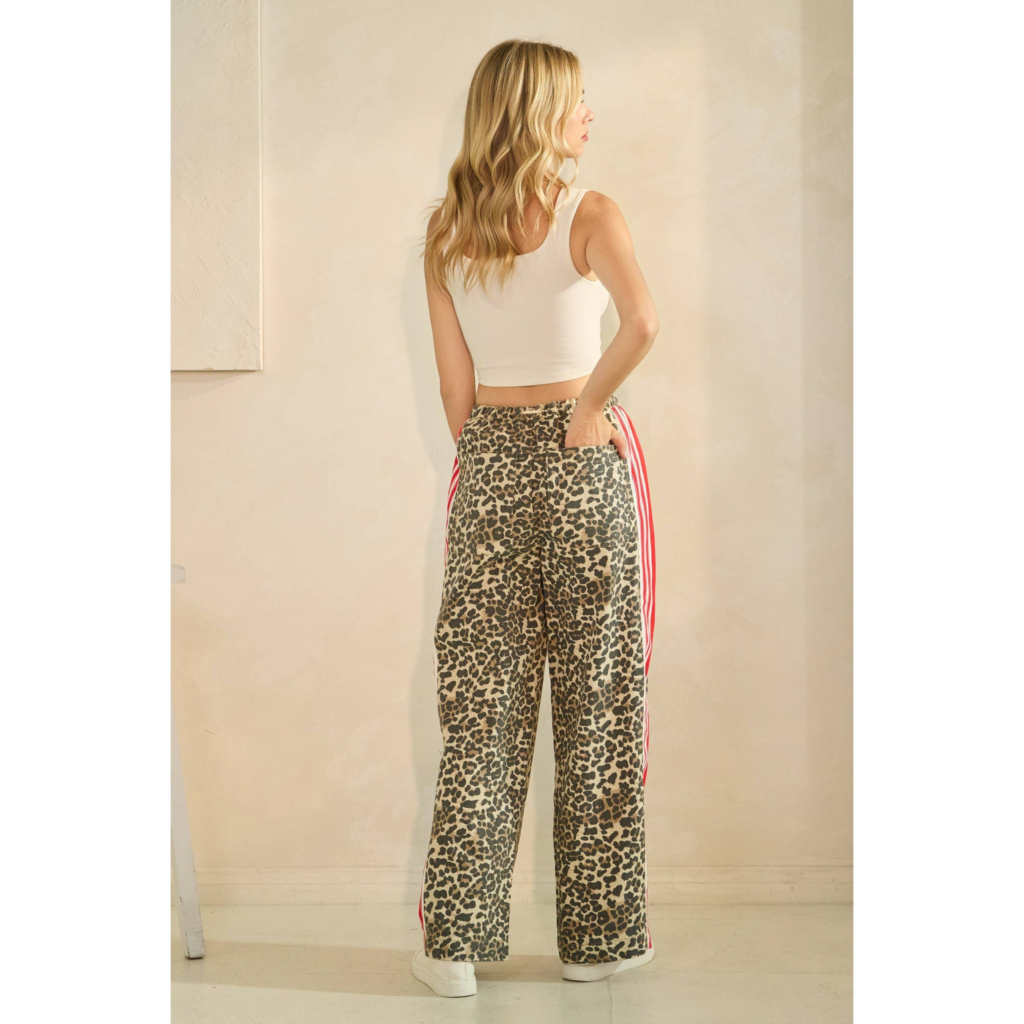 Camo Sport Striped Wide Leg Lounge Pants