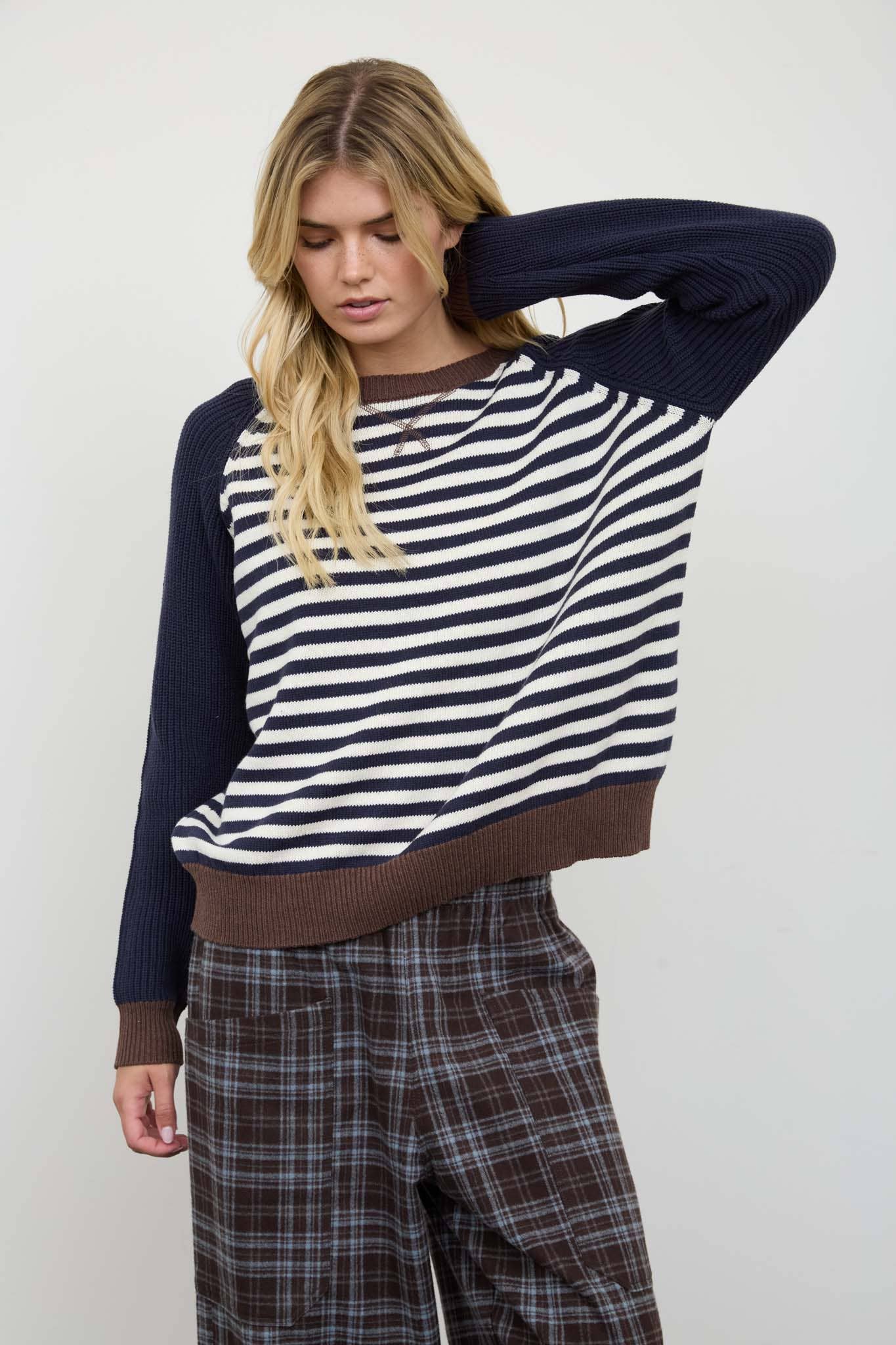 Striped Colorblock Sweater