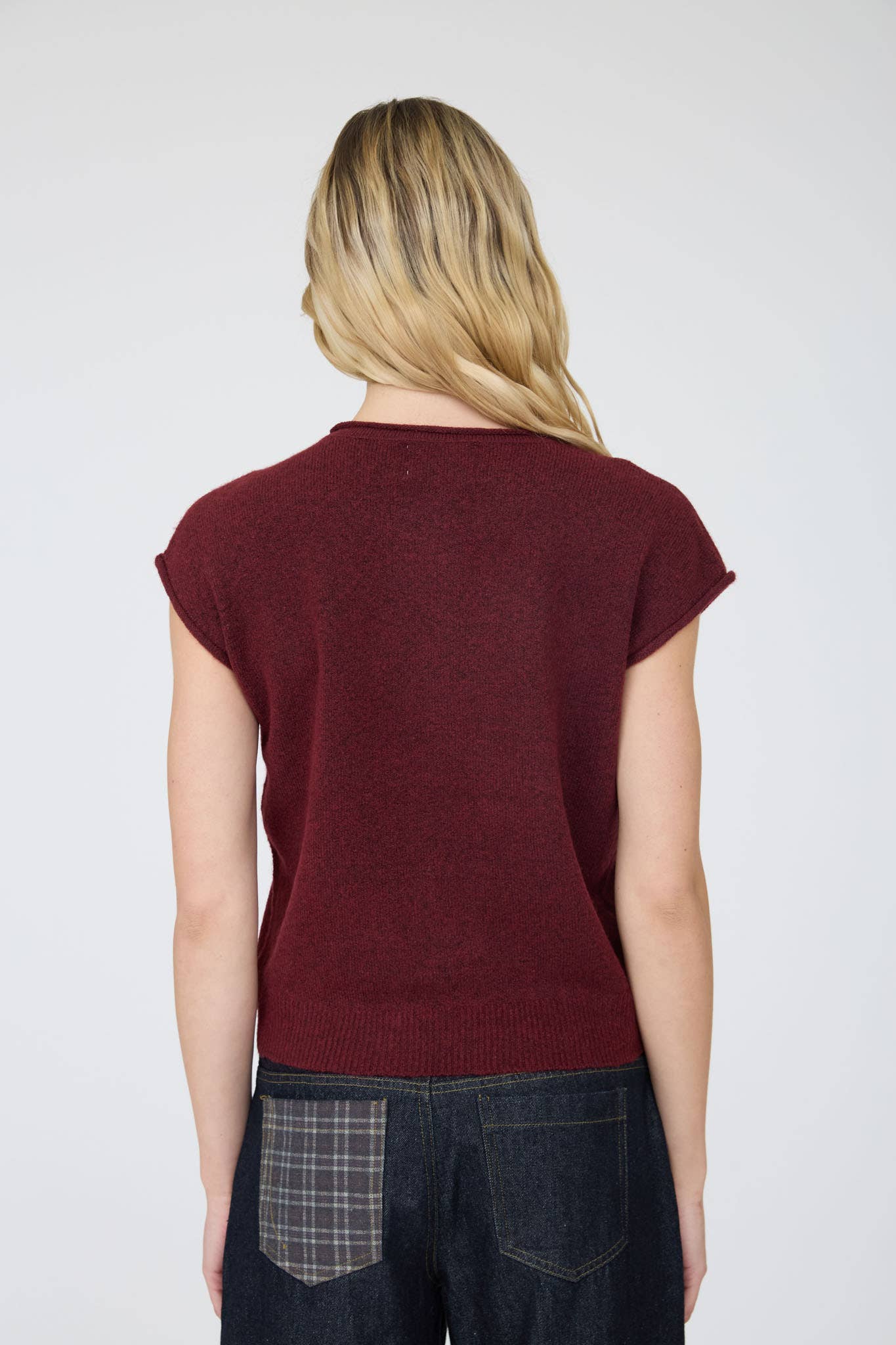 Button-Front Knit Vest