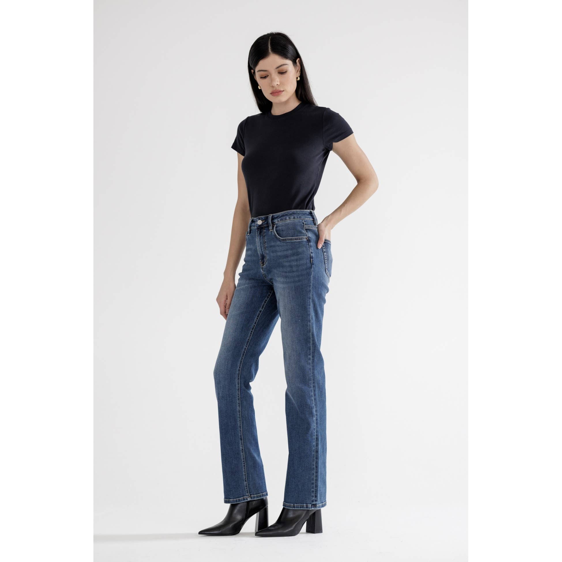 High Rise Straight Leg Jean