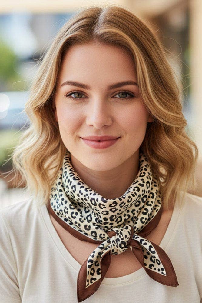 Leopard Print Bandana Scarf
