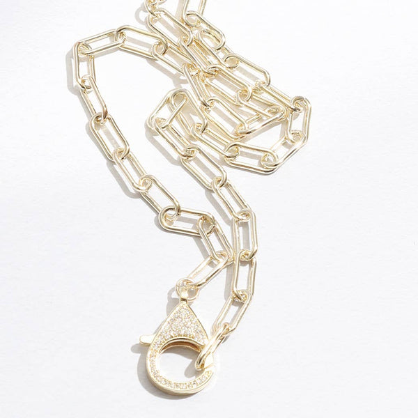 Lobster Closure Paperclip Shape Necklace