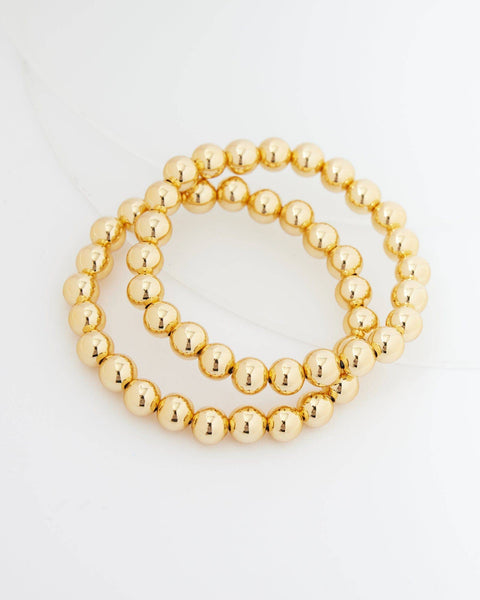 Gold Beaded Bracelet Set
