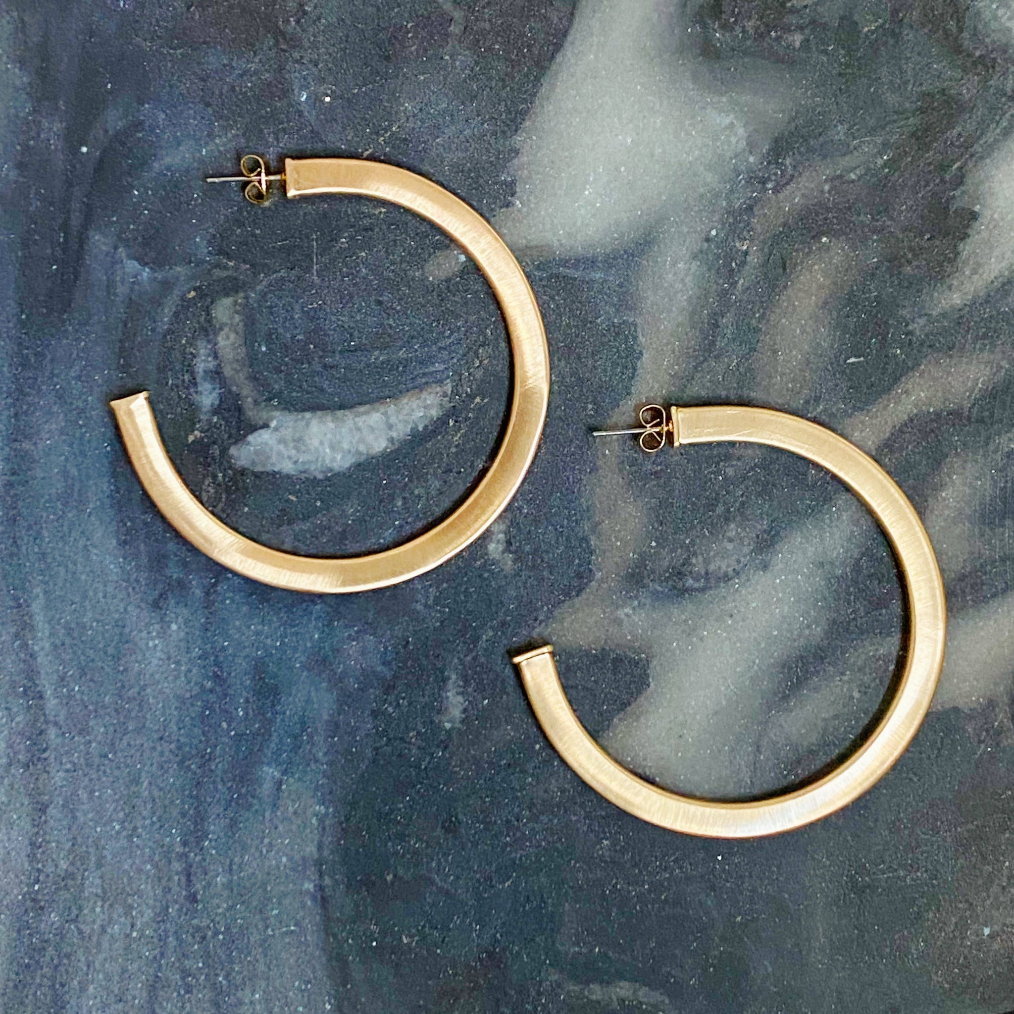 Gold Luxe Large Round Hoop Earrings