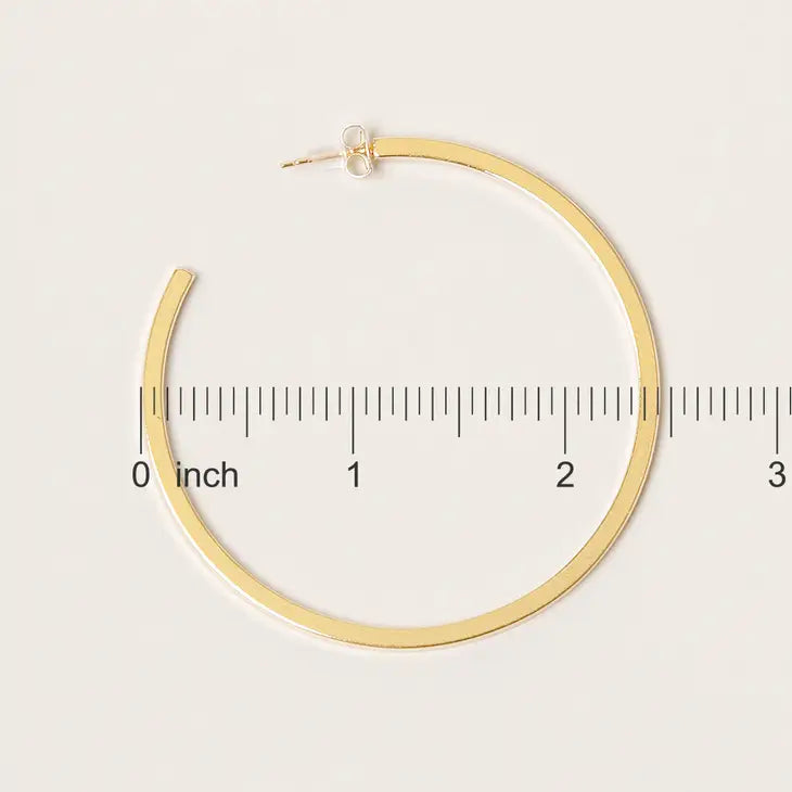 Large Hoop Post Earrings