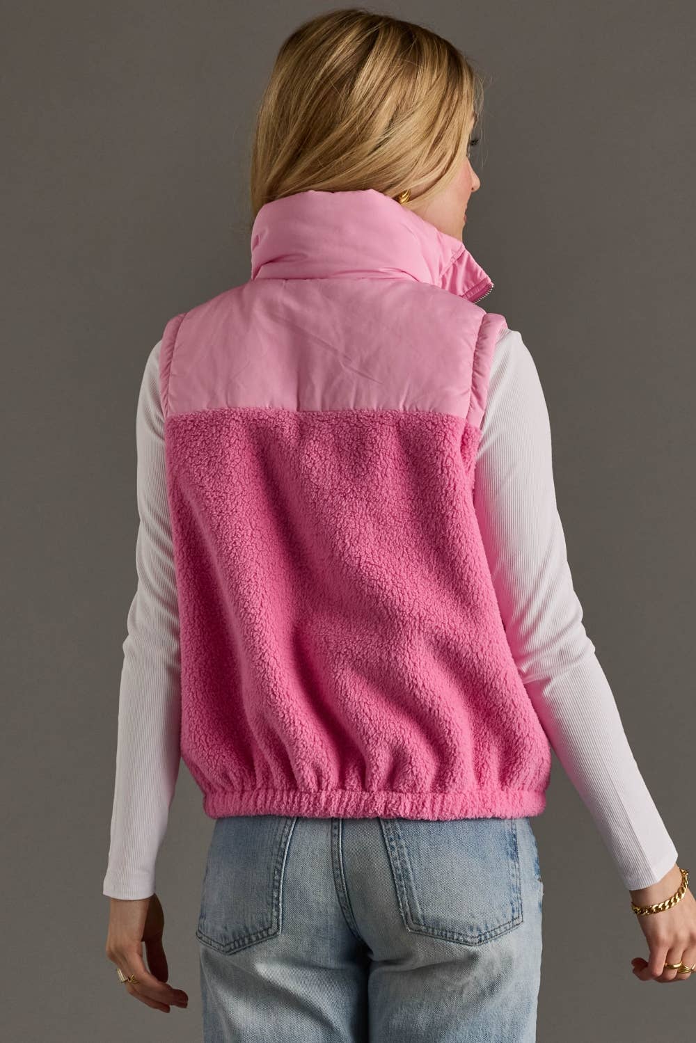 Light Pink Sherpa Vest