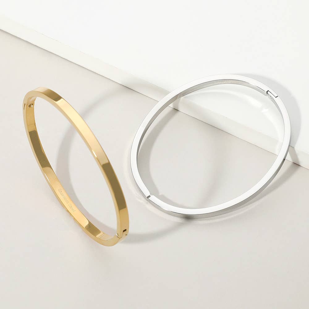 Thin Hinged Bangle Bracelet