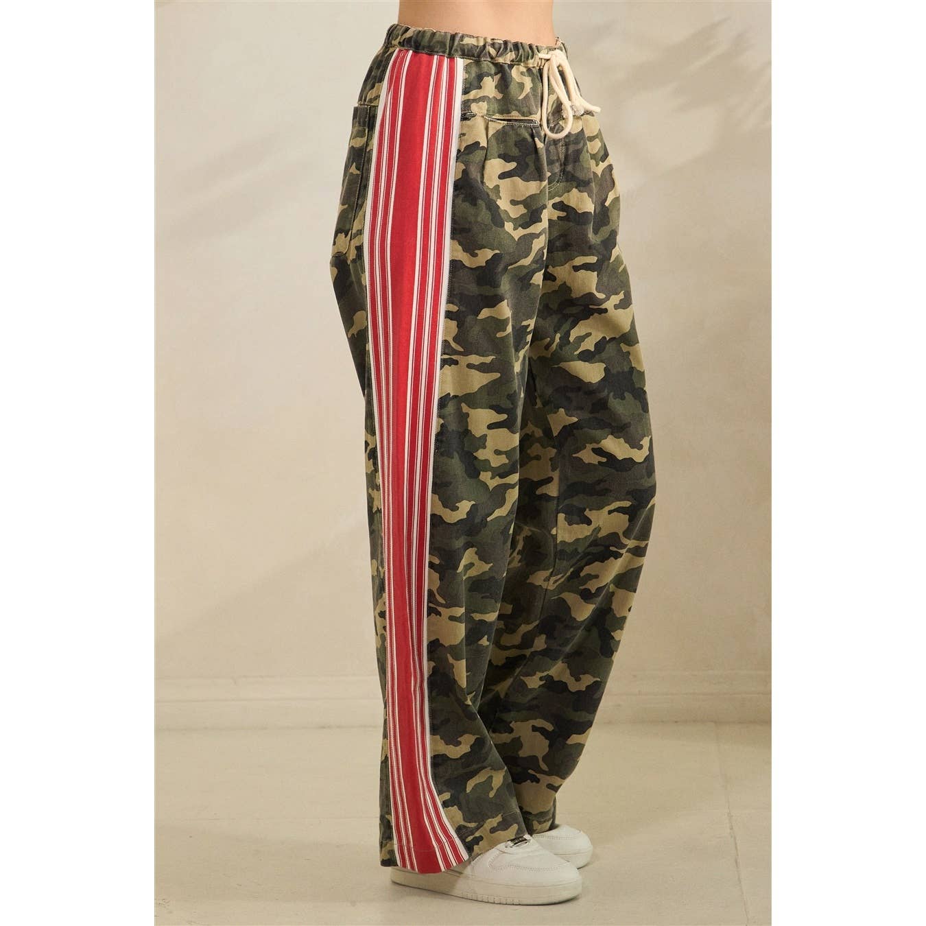 Camo Sport Striped Wide Leg Lounge Pants