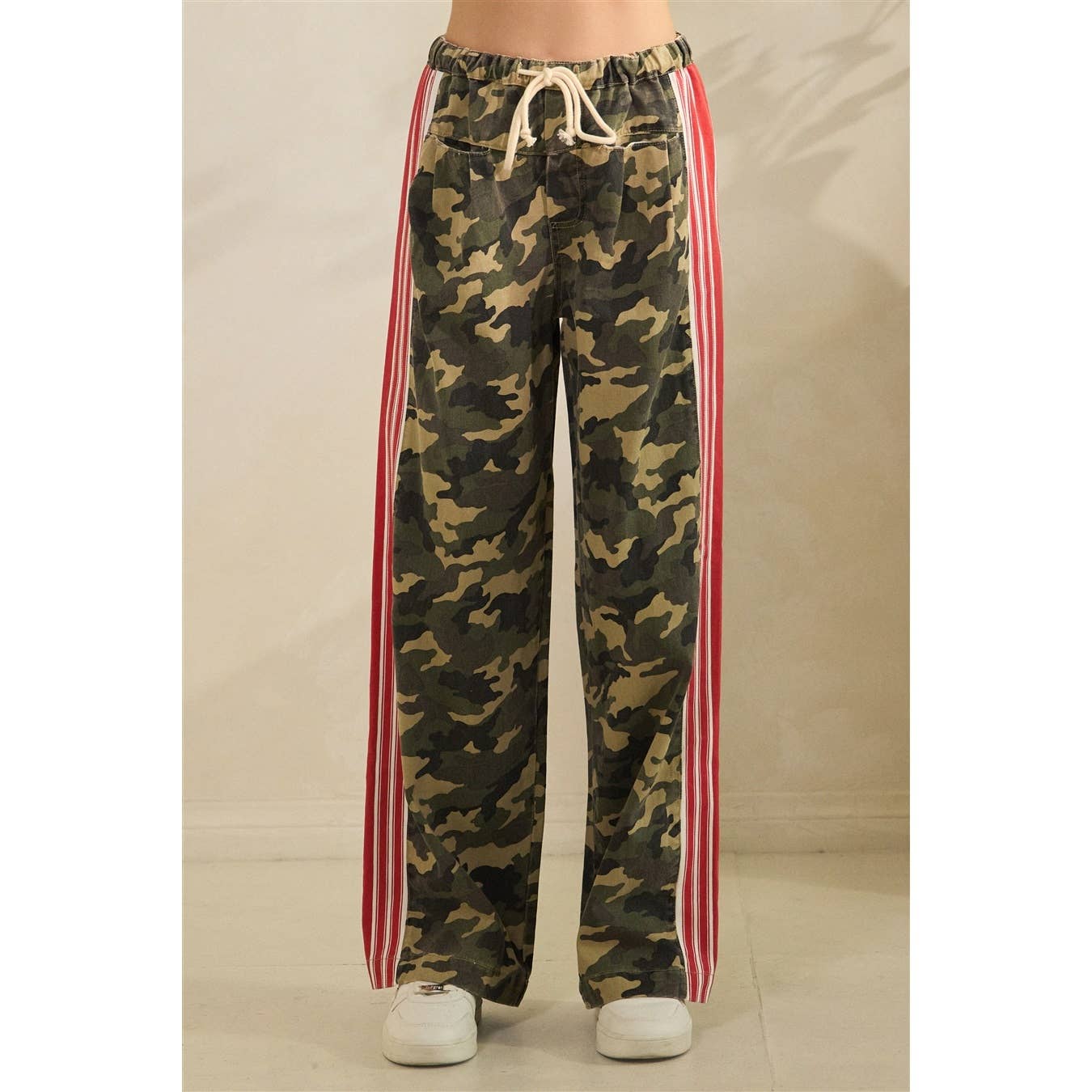 Camo Sport Striped Wide Leg Lounge Pants