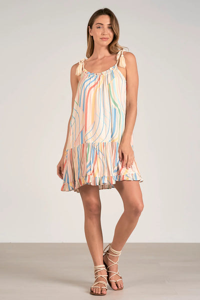 Elan Multi Print Rope Tie Sundress