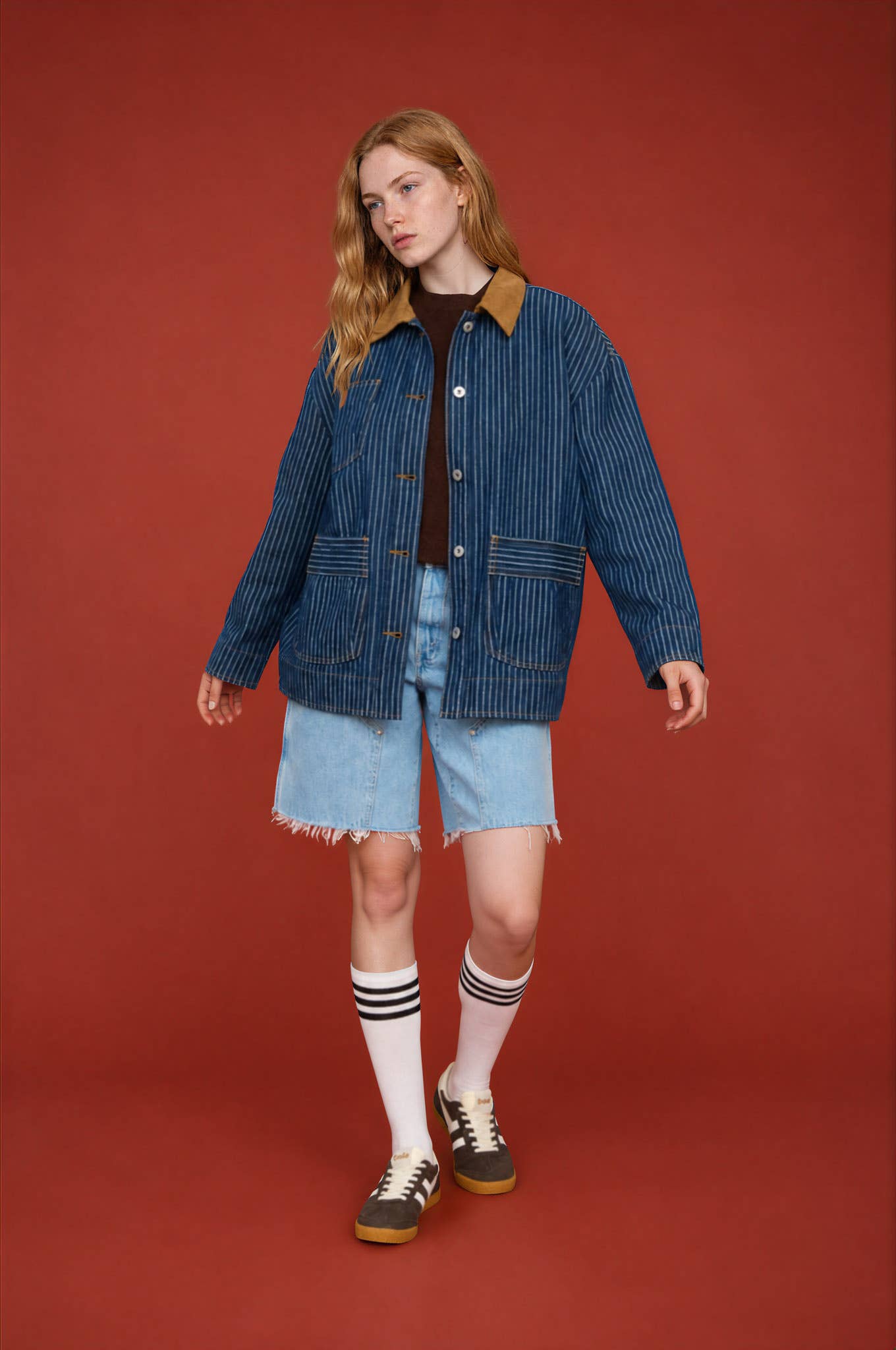 Striped Denim Shacket