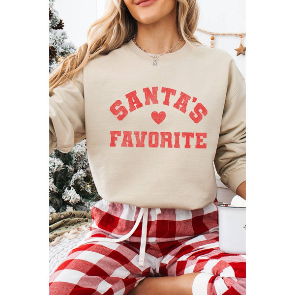 SANTAS FAVORITE VINTAGE GRAPHIC SWEATSHIRT