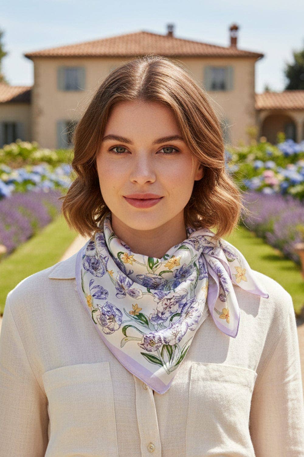 Floral Print Bandana Scarf