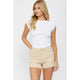 Beige High Rise Vintage Shorts