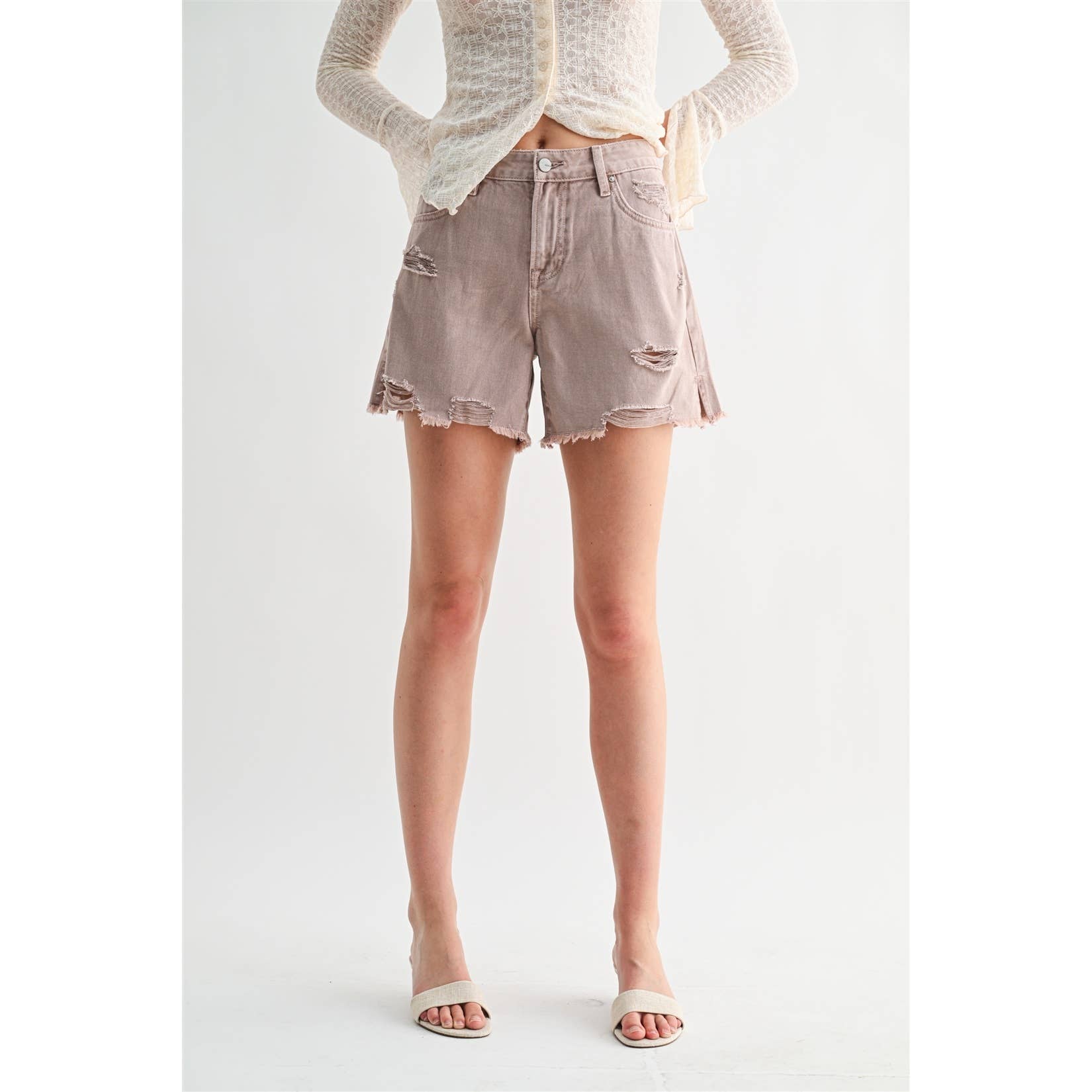 Rigid Boyfriend Midi Shorts