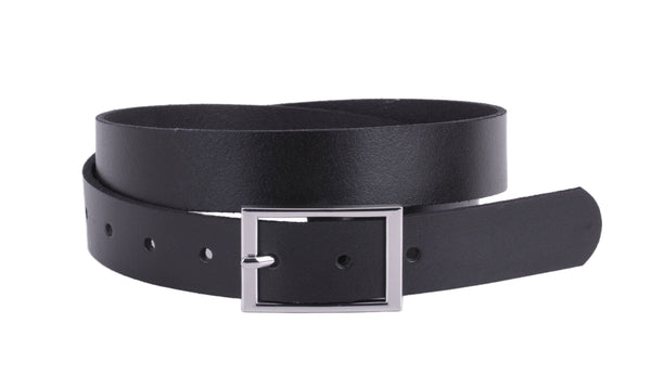 Classic Rectangle Buckle Leather Belt