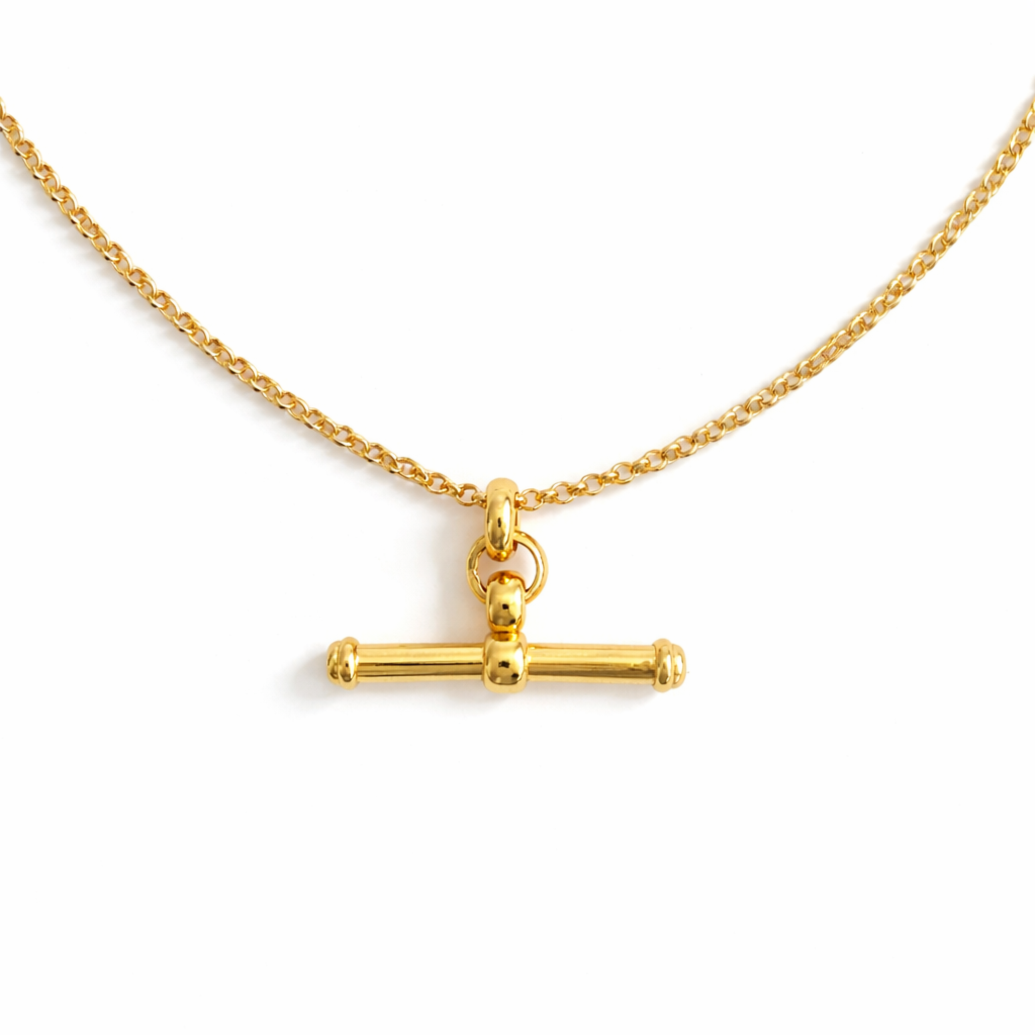 Golden T-Bar Chain Necklace