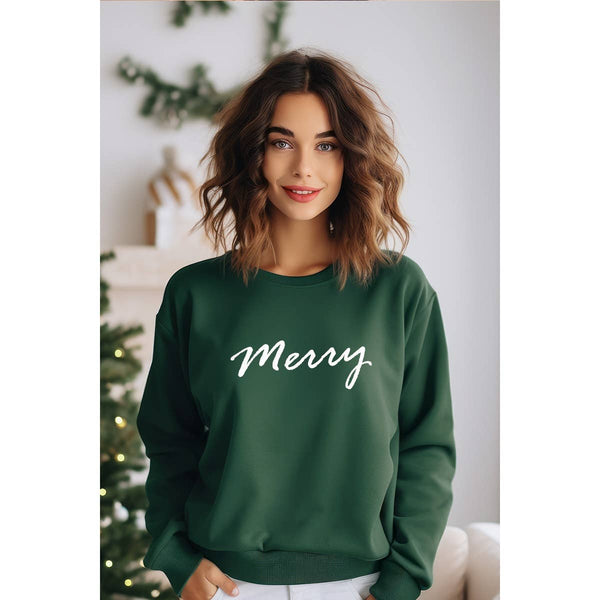 Merry Vintage Graphic Oversized Sweatshirt