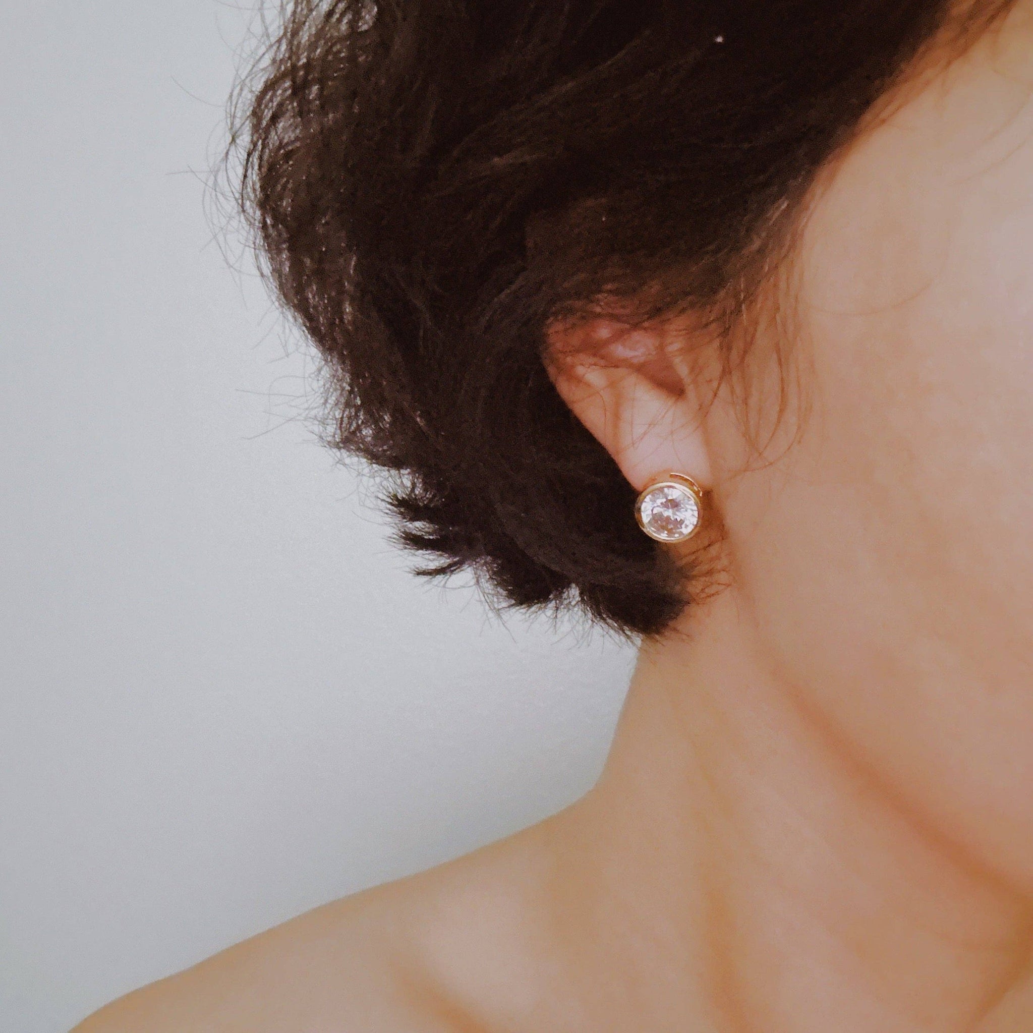 Bold And Brilliant Bezel Stud Earrings