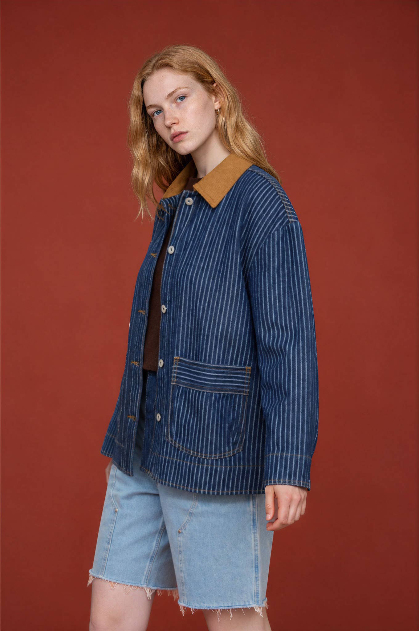 Striped Denim Shacket