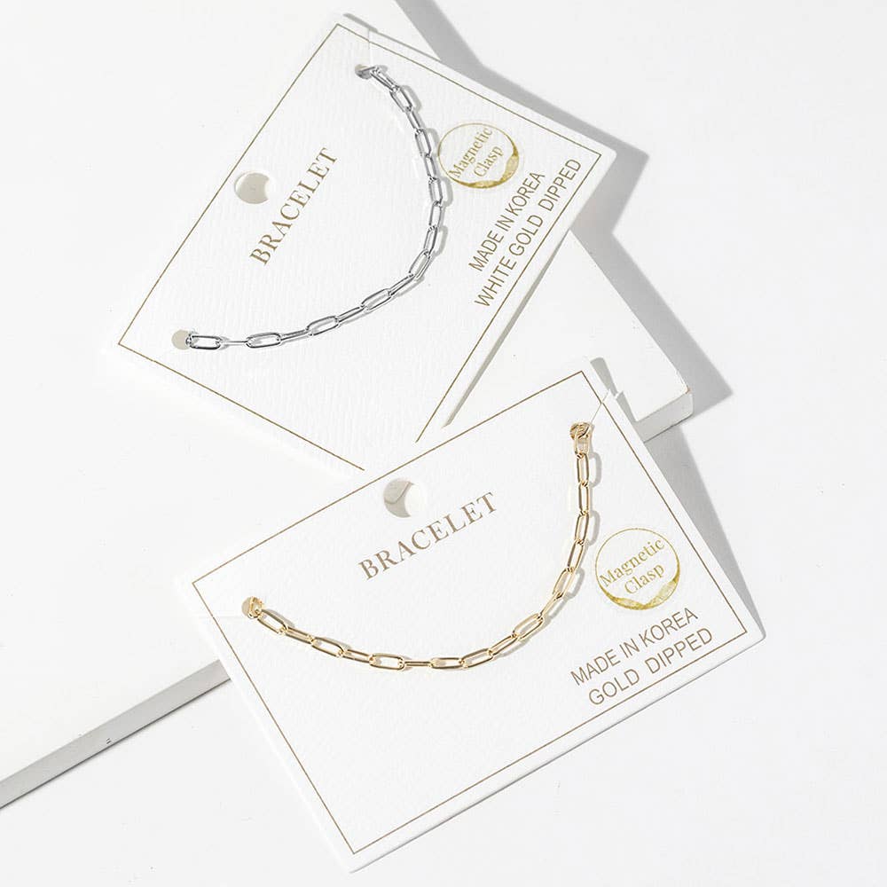 Paperclip Chain Link Magnetic Bracelet