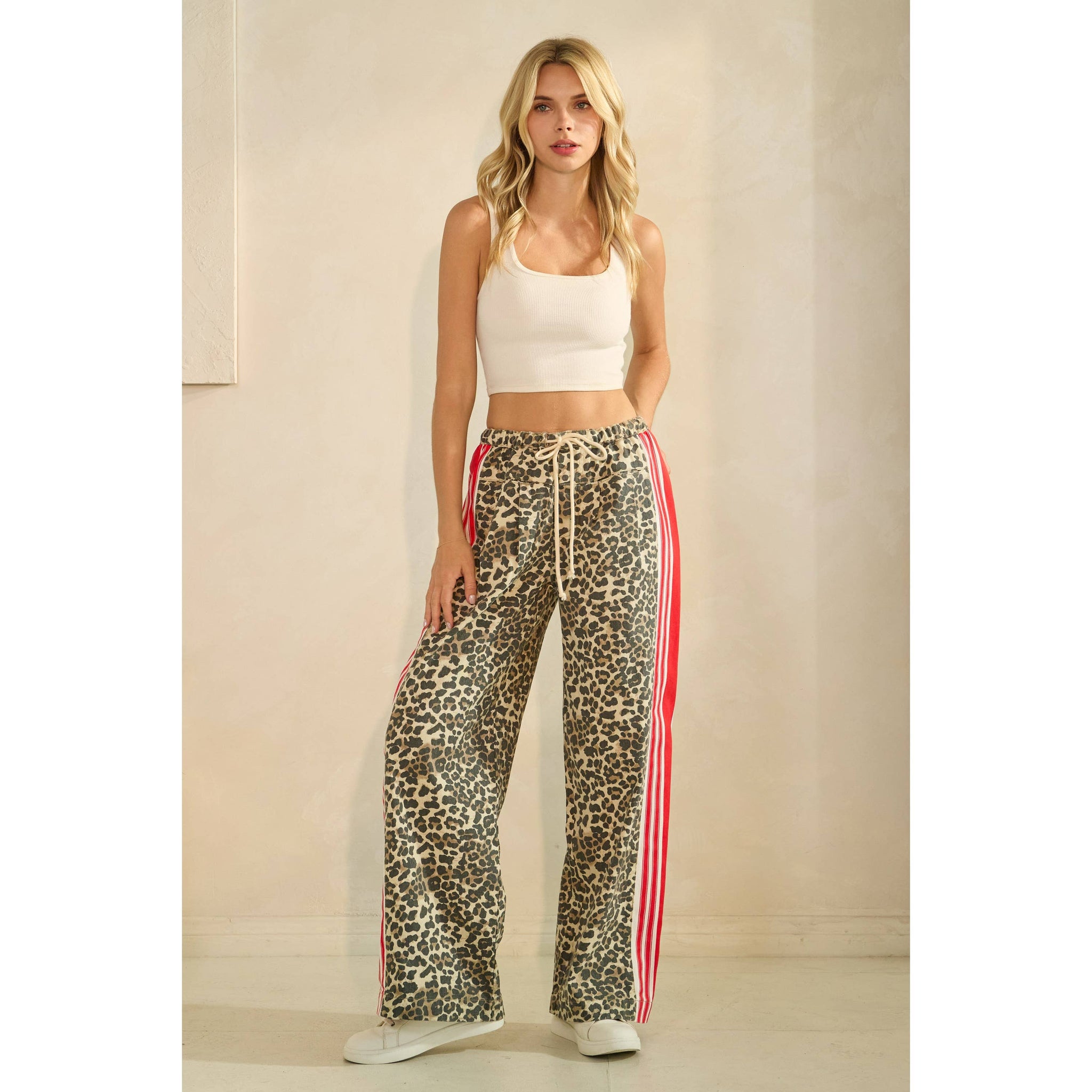 Camo Sport Striped Wide Leg Lounge Pants